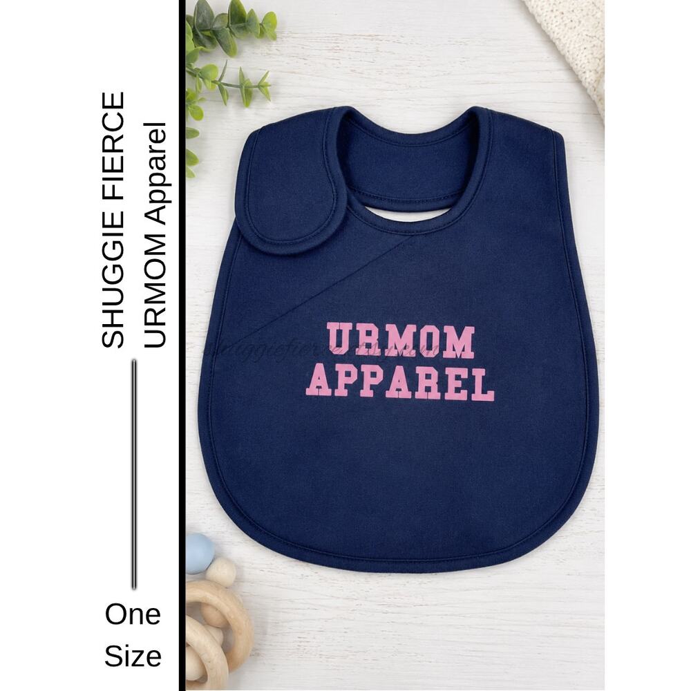 ✨ Shuggie Fierce Upcycled Sassafras URMom Apparel Reversible Baby Bib✨QUICK SHIP